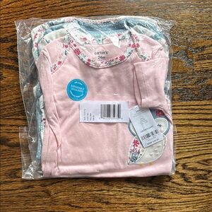NWT Carter's Cotton Baby Girl Bodysuits - Pink and Blue 24 months